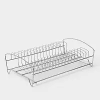 Сушилка для посуды с поддоном, 39&times;25&times;12 см, хром