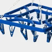 Сушилка для белья подвесная квадратная Доляна, 24 прищепки, синяя