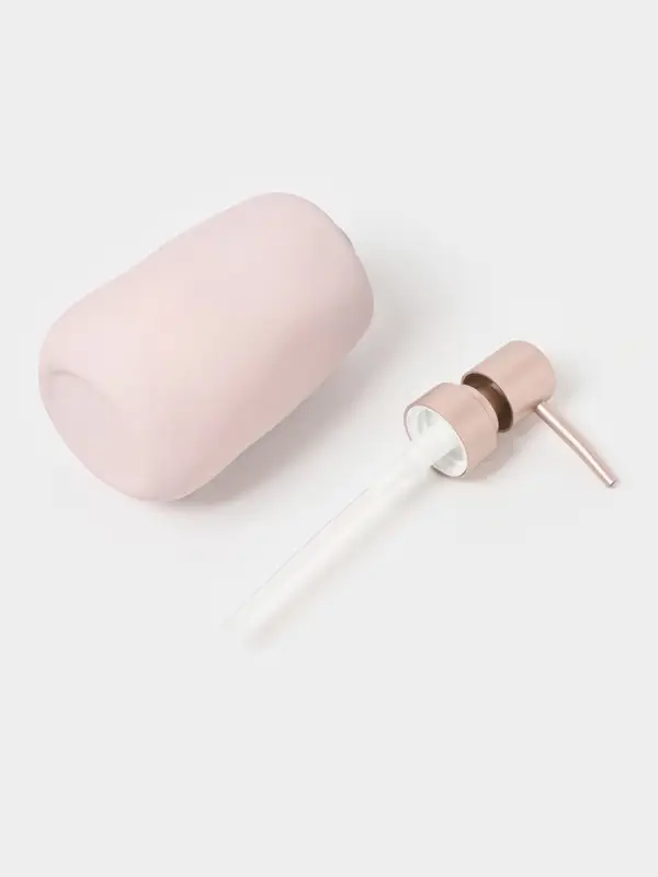 Набор для ванной SAVANNA Soft, 2 предмета, мыльница, стакан, розовый