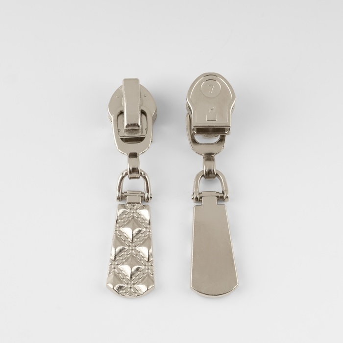 Бегунок автоматический для молнии «Спираль», №7, 10 шт, цвет никель Бегунок автоматический для молнии «Спираль», №7, 10 шт, цвет никель