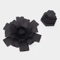 Коробка - сюрприз раскладушка, чёрная, с лентой и двойным скотчем для сборки, 19&times;13 см