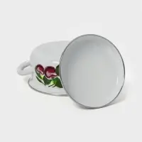 Кастр.сфер. 1.5л (белая)Вишневый сад Кастр.сфер. 1.5л (белая)Вишневый сад