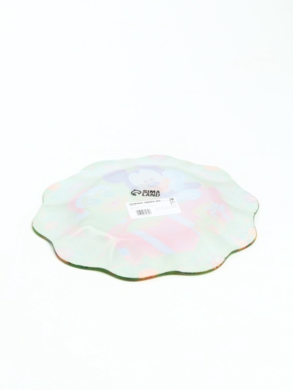 Тарелка стеклянная новогодняя символ года 2025 Змея «Новогодний сюрприз», Микки Маус, 23 см Тарелка стеклянная новогодняя символ года 2025 Змея «Новогодний сюрприз», Микки Маус, 23 см