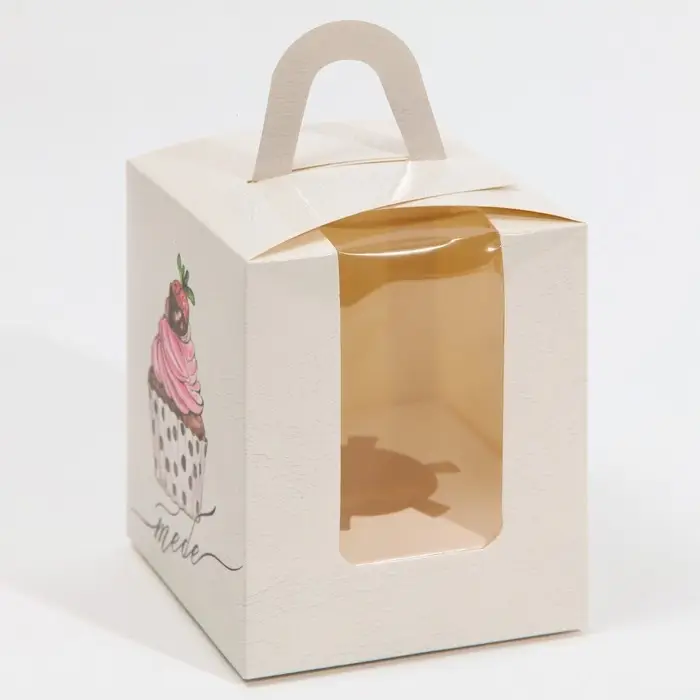 Коробка для капкейков, кондитерская упаковка, 1 ячейка «Тебе», 9 х 9 х 11 см Коробка для капкейков, кондитерская упаковка, 1 ячейка «Тебе», 9 х 9 х 11 см