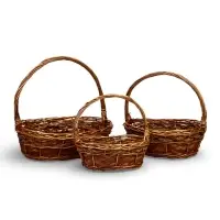 Набор корзин 3 шт Ротанг 31х26х12 26х22х11 23х18х9 см ручка h=25/23/21 см