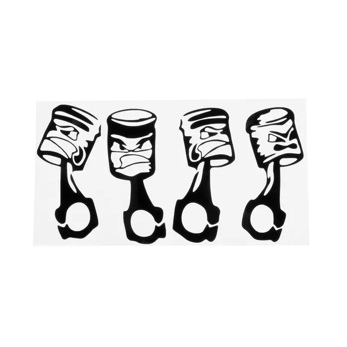 Наклейка на авто «Поршень», 20×10 см, микс, набор 4 шт. Наклейка на авто «Поршень», 20×10 см, микс, набор 4 шт.