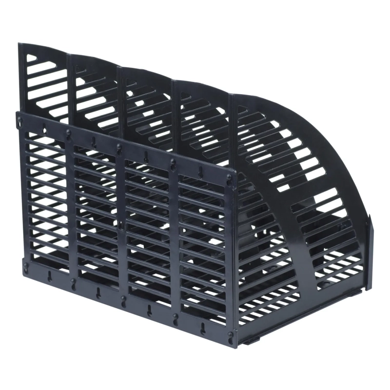 Лоток вертикальный Attache 320мм, 4 отделения сборный черный 2С69