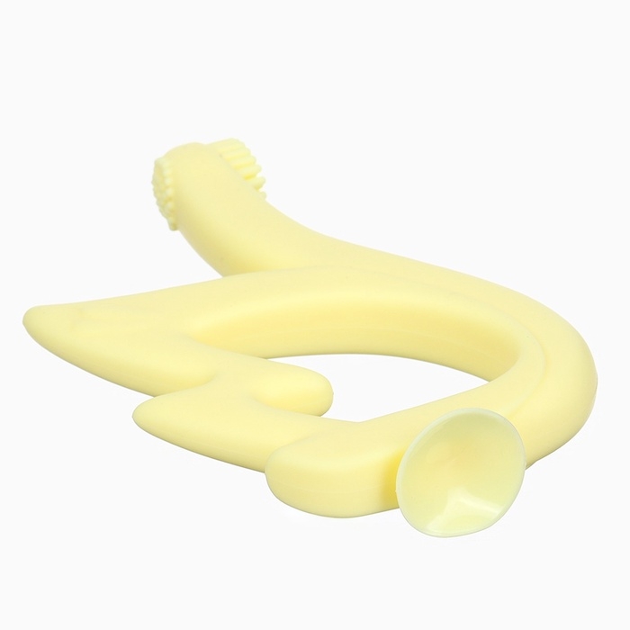 Прорезыватель силиконовый для зубов Крошка Я «Лебедь», щеточка, на присоске, желтый Прорезыватель силиконовый для зубов Крошка Я «Лебедь», щеточка, на присоске, желтый