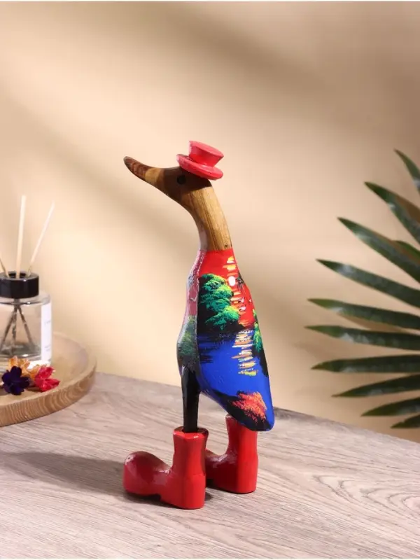 Сувенир &laquo;Утка с пейзажем&raquo;, 13&times;9&times;27 см, дерево