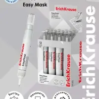 Ручка-корректор 7 мл, ErichKrause EasyMask, с металлическим наконечником, экономичный расход, на основе растворителя