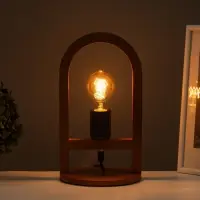 Лампа настольная RISALUX ЭКО &laquo;Клот&raquo; 1&times;40 Вт Е27 коричневый 17&times;17&times;30 см