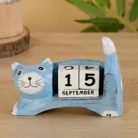 Календарь настольный «Кошка», 13×4×10 см, дерево