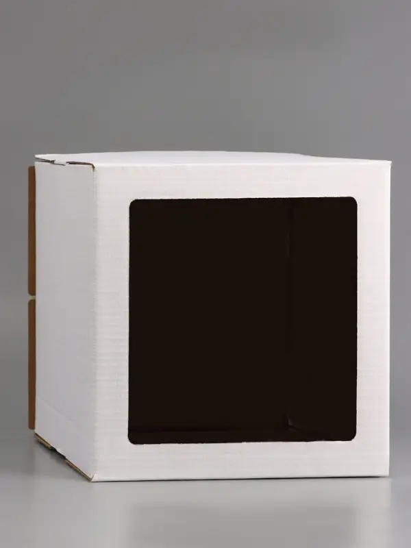 Коробка для торта, кондитерская, белая, с окном 30&times;30&times;30 см Набор 5 шт.