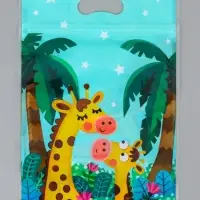 Пакет подарочный, с zip-lock застежкой &laquo;Жираф&raquo;, 15&times;23&plusmn;1 см