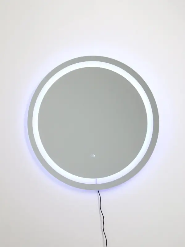 Зеркало интерьерное настенное, с подсветкой, с сенсорной кнопкой, 60&times;60 см