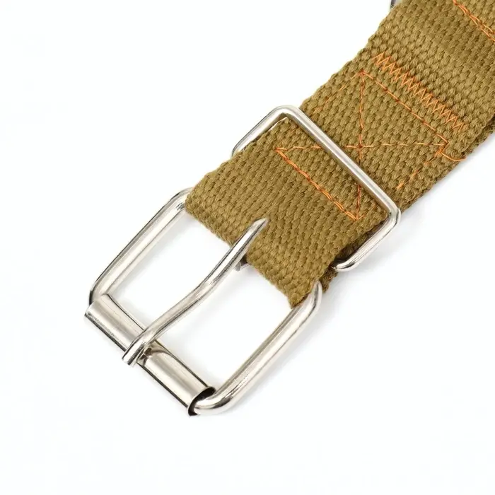 Брезентовый ошейник, 72&times;3.5 см, безразмерный, однослойный, цвет песочный