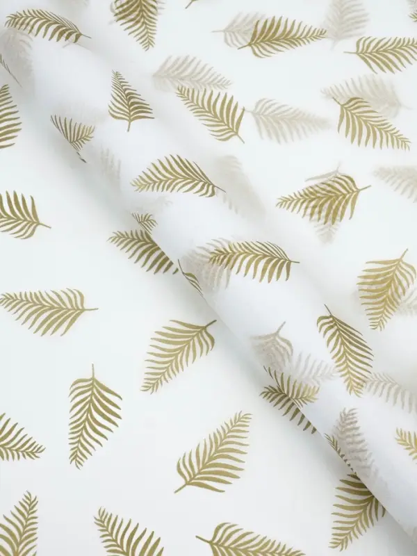 Бумага упаковочная тишью &laquo;Листья, золото&raquo;, 50&times;70 см