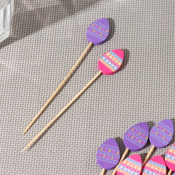 Шпажки Доляна «Пасхальные яйца», 12 см, набор 25 шт Шпажки Доляна «Пасхальные яйца», 12 см, набор 25 шт