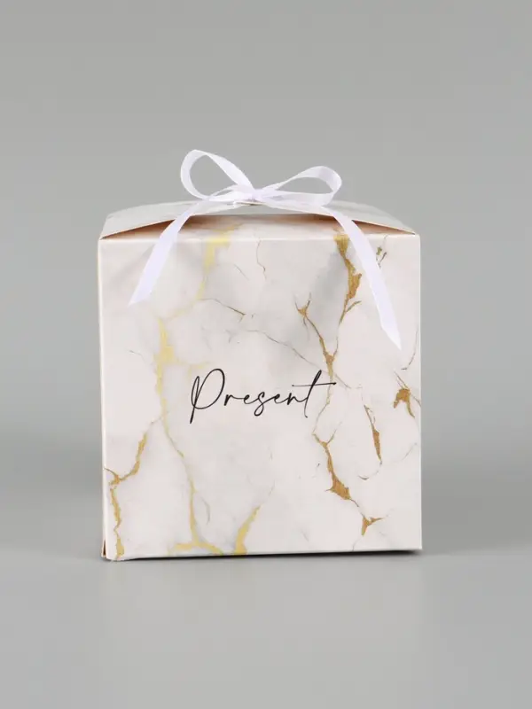 Коробка подарочная складная &laquo;Мрамор&raquo;, 12&times;12&times;12 см