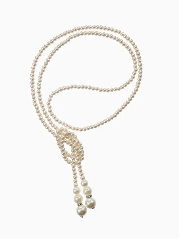 Бусы &laquo;Жемчуг&raquo;, узел, шар №2.6.8.10, цвет молочный, 60 см