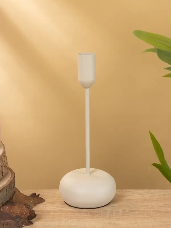 Подсвечник на 1 свечу текстурный  Подсвечник на 1 свечу текстурный "Фисташковый" 8х8х20 см