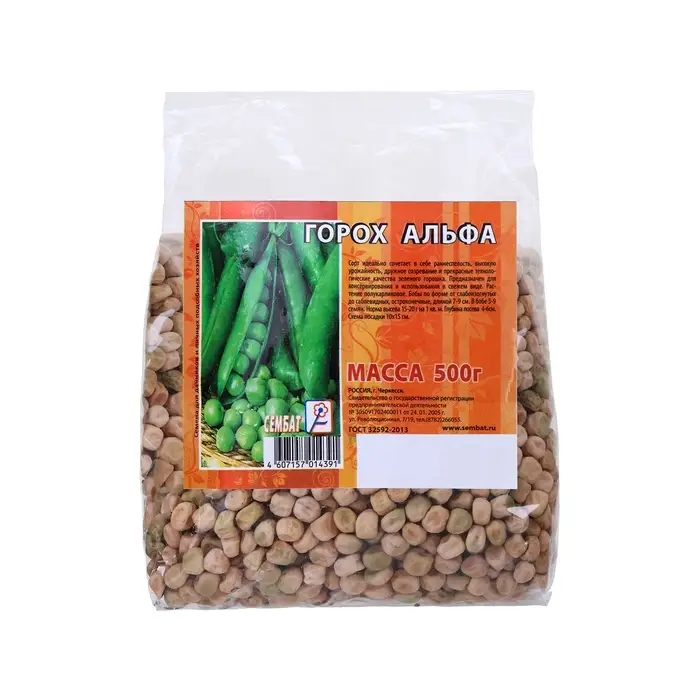 Семена Горох &laquo;Альфа&raquo;, 500 г, &laquo;Сембат&raquo;
