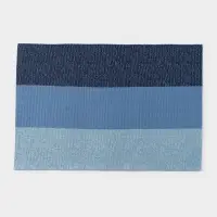 Салфетка сервировочная на стол &laquo;Три полосы&raquo;, 45&times;30 см, голубая