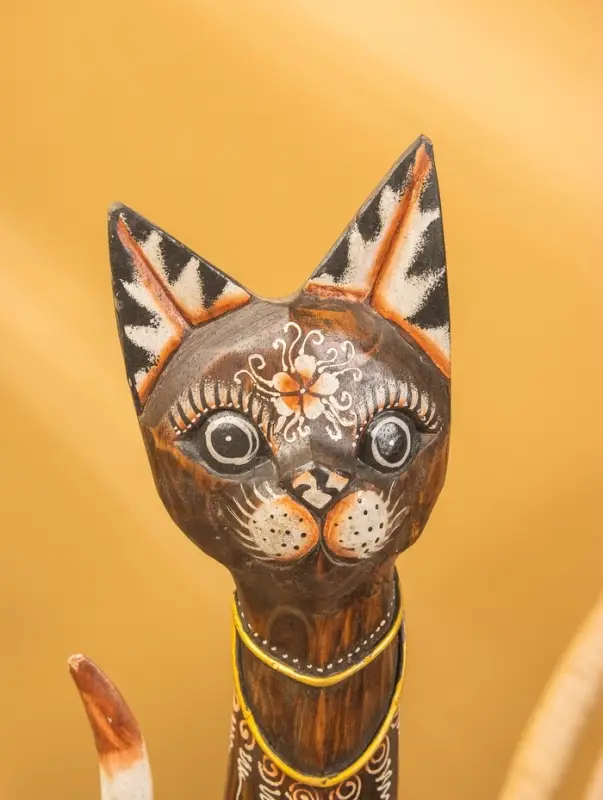 Сувенир «Кошка», 60×14×6 см, дерево, коричневый, МИКС Сувенир «Кошка», 60×14×6 см, дерево, коричневый, МИКС