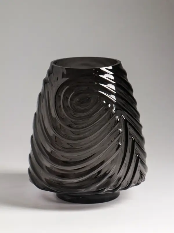 Ваза для цветов &laquo;Флер&raquo;, 19.5&times;16 см, стекло, серая