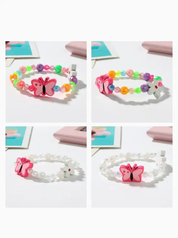 Браслет детский &laquo;Выбражулька. Бабочка с цветочком&raquo;, d=5 см, МИКС