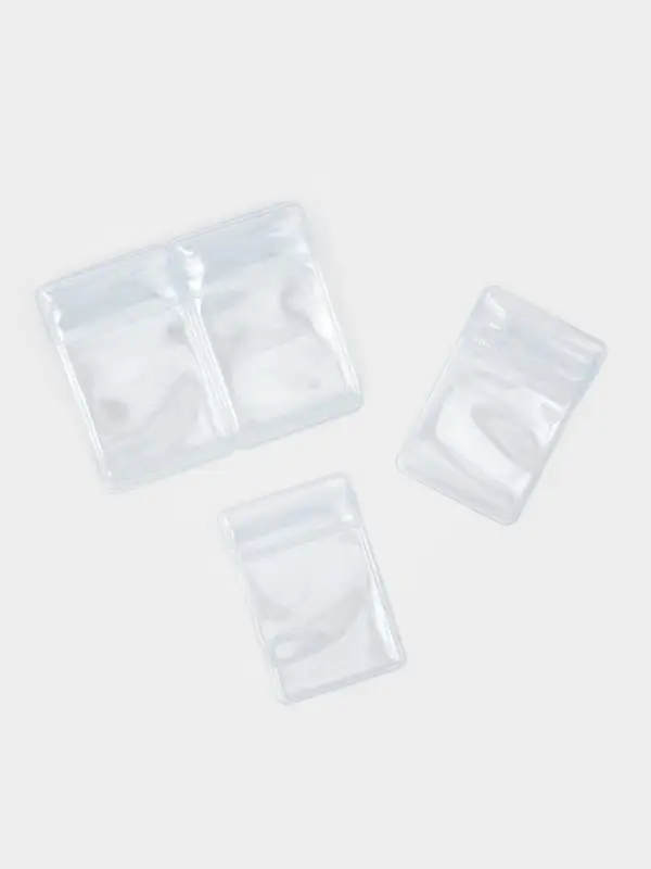 Органайзер-упаковка набор для хранения украшений QF, с зип-лок замком 10 шт., 6&times;4 см, прозрачный