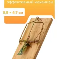 Мышеловка, 9.8×4.7 см, дерево, Greengo