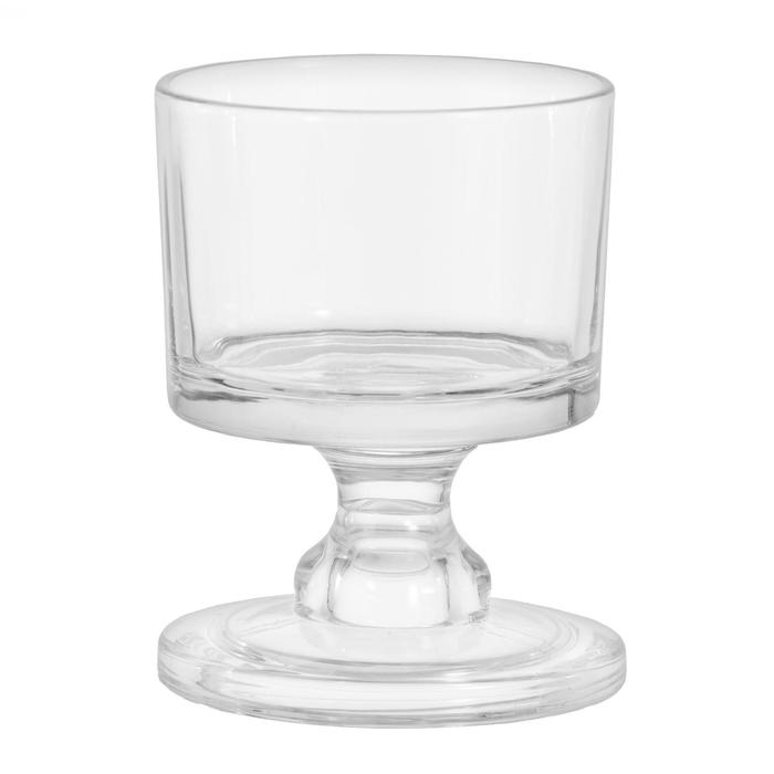 Подсвечник стекло на 1 свечу  Подсвечник стекло на 1 свечу "Широкий низкий бокал" прозрачный 14,5х11х11 см
