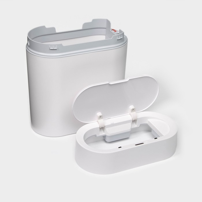 Ведро для мусора сенсорное SAVANNA, 9 л, цвет белый Ведро для мусора сенсорное SAVANNA, 9 л, цвет белый