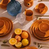 Салатник Magistro Potter, 1.2 л, d=17.4, фарфор, оранжевый