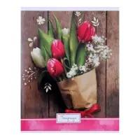 Тетрадь 48 листов в клетку, Calligrata &laquo;Яркие цветы&raquo;, МИКС