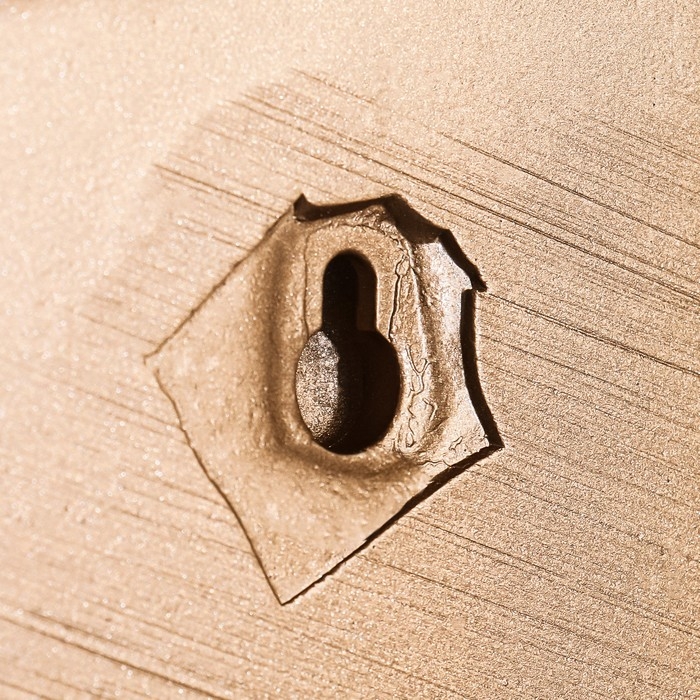 Декорация настенная панно, Декорация настенная панно, "Лотос" 15.5 x 18.5 см, золото