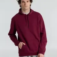 Толстовка с капюшоном унисекс Hoodie, бордовая, размер XS