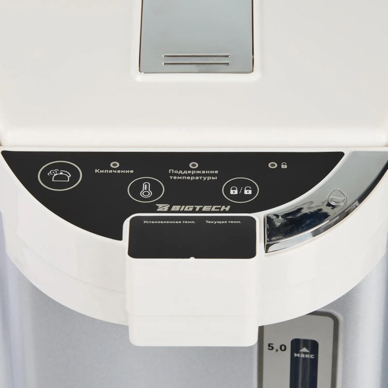 Термопот BigTech FTP-304T, 5л, 1600 Вт, металл/серый с выбором темпер