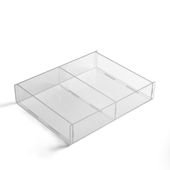 Подставка для презентации, два отделения 20,3×15,4×3,8 см, оргстекло 2 мм, В ЗАЩИТНОЙ ПЛЁНКЕ Подставка для презентации, два отделения 20,3×15,4×3,8 см, оргстекло 2 мм, В ЗАЩИТНОЙ ПЛЁНКЕ