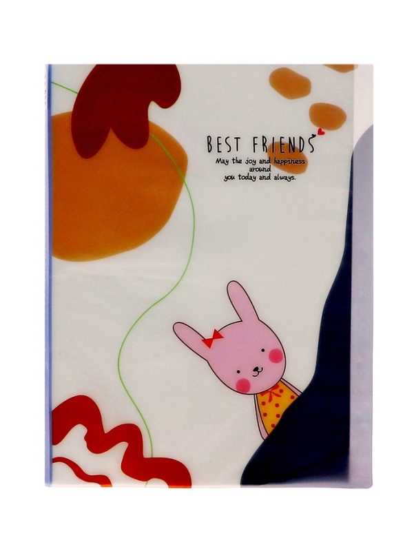 Папка формат А4 с 30 прозрачными файлами МИКС Зверята Папка формат А4 с 30 прозрачными файлами МИКС Зверята