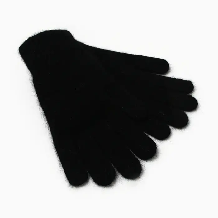 Перчатки женские MIST с шерстью кролика, р-р 22 см, цв. черный