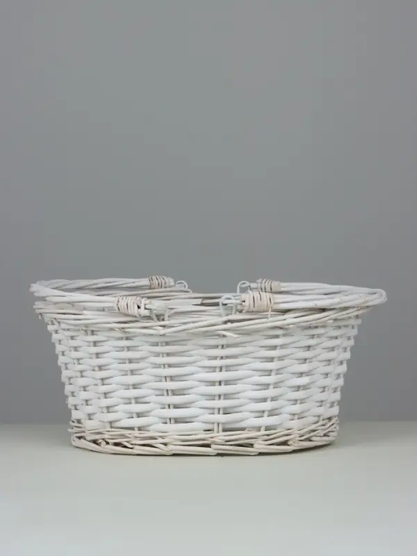 Корзина плетеная (ива) D35х26 H15 HH27 B27х19, 1 шт., белый