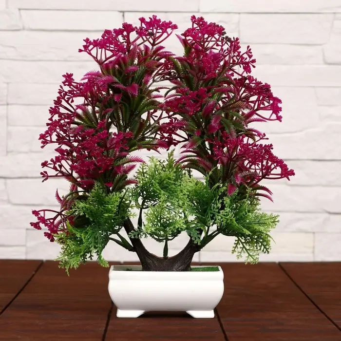 Бонсай искусственный в горшке &laquo;Остролист мелкие ягодки&raquo;, 23&times;24 см, МИКС