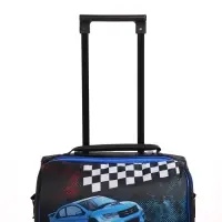 Чемодан детский 32 л (S), Sacvoyage, отдел на молнии, цвет чёрный/синий