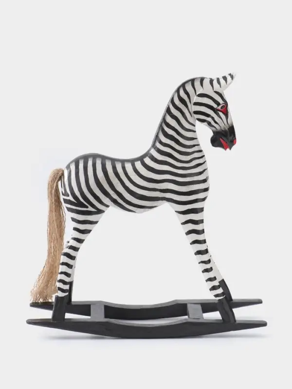 Сувенир &laquo;Зебра-качалка&raquo;, 35&times;11&times;37 см, дерево