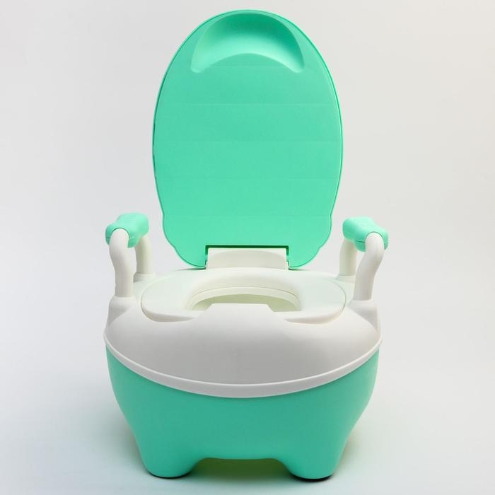 Горшок детский «Енотик», цвет белый/зеленый Горшок детский «Енотик», цвет белый/зеленый