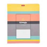 Тетрадь 24л А5ф ЛИНИЯ 60-65г/кв.м на скобе Обл. мел.картон 5 диз.в блоке скругл.углы  серия