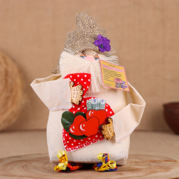 Оберег-домовой Оберег-домовой "Андрейка с мешком", 19х15х15 см, микс