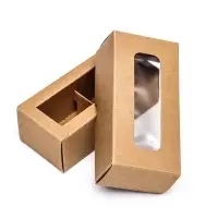 Коробка для 2 конфеты, крафт, 5&times;10.5&times;3.5 см